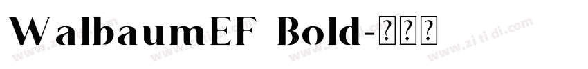 WalbaumEF Bold字体转换 WalbaumEF Bold字体转换